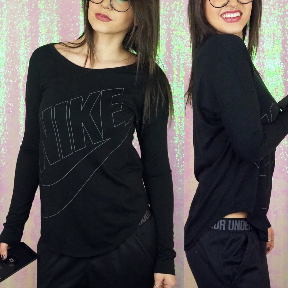 SOLD NIKE Long Sleeve Logo T Shirt ✔️ - Picture 1 of 6